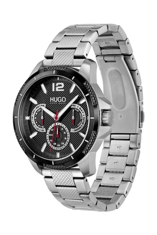 Stalen Quartz Horloge Sport - Zilverkleurig en Zwart