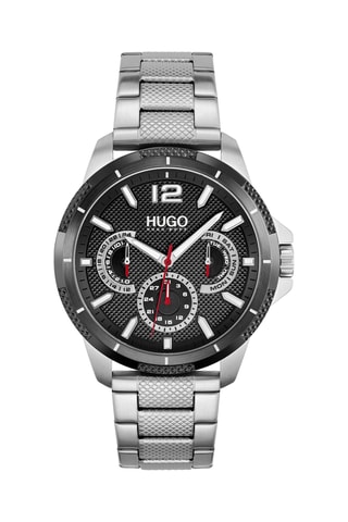 Stalen Quartz Horloge Sport - Zilverkleurig en Zwart