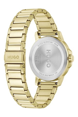 Stalen Quartz Horloge Smooth - Goudkleurig