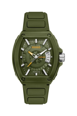 Silicone Quartz Horloge Hugo ID - Kaki
