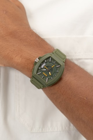 Silicone Quartz Horloge Hugo ID - Kaki