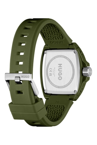 Silicone Quartz Horloge Hugo ID - Kaki