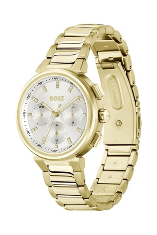 Stalen Quartz Horloge - Goudkleurig en Zilverkleurig