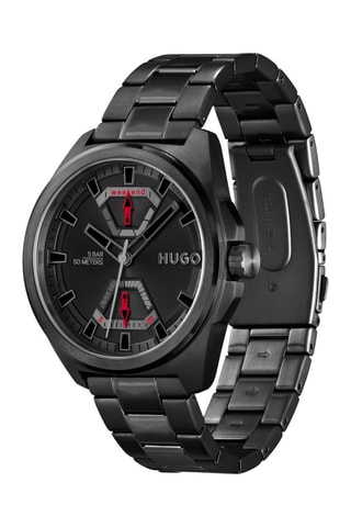 Stalen Quartz Horloge - Zwart