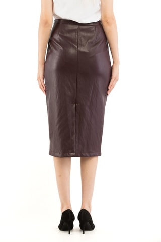 Jupe fourreau taille haute - Bordeaux