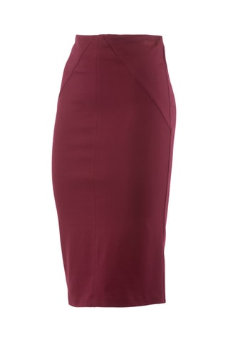 Jupe fourreau taille haute - Bordeaux