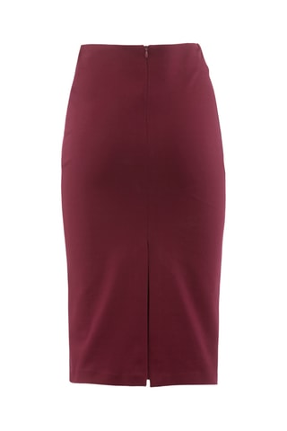 Jupe fourreau taille haute - Bordeaux