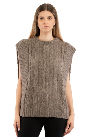 Pull sans manches - Beige