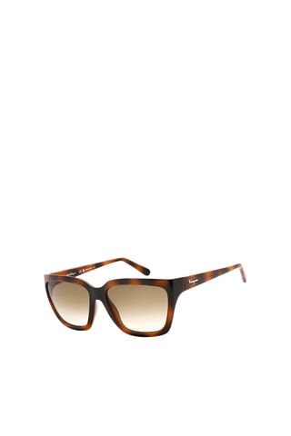 Lunettes de soleil femme - Catégorie 3 - Salvatore Ferragamo - Jaune et marron