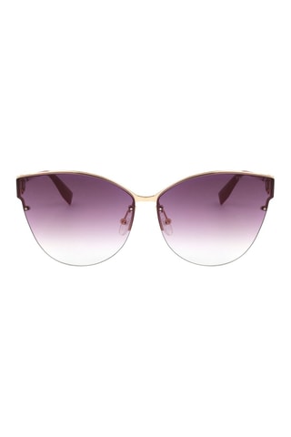 Lunettes de soleil femme - Catégorie 2 - Trussardi - Doré, rouge et violet