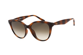 Lunettes de soleil femme -  Catégorie 3 - Salvatore Ferragamo - Blanc, marron et noir