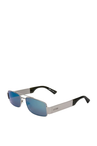 Lunettes de soleil homme - Verres effet miroir - Catégorie 3 - Moschino - Argenté