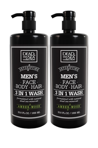 2 gels douche 3-en-1 amberwood - 2 x 1 l