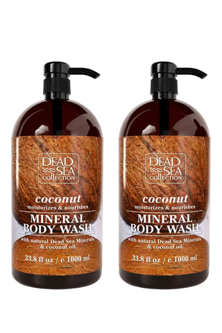 2 gels douche hydratants à l'huile de coco - Peaux sèches, sensibles ou matures - 2 x 1 l