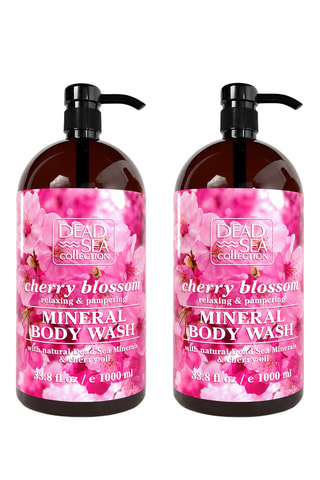 2 gels douche hydratants fleur de cerisier - Peaux sèches et sensibles - 2 x 1 l