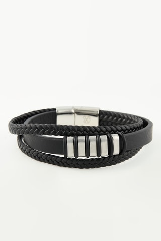 Pulsera de piel - Negro
