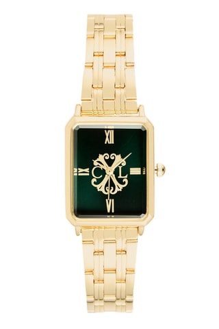 Reloj de cuarzo de metal aleado - Dorado y verde