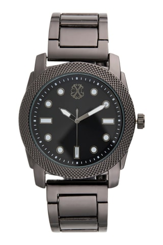 Reloj de cuarzo de metal aleado - Negro