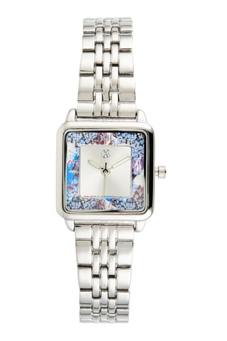 Reloj de cuarzo de metal aleado - Plateado y azul