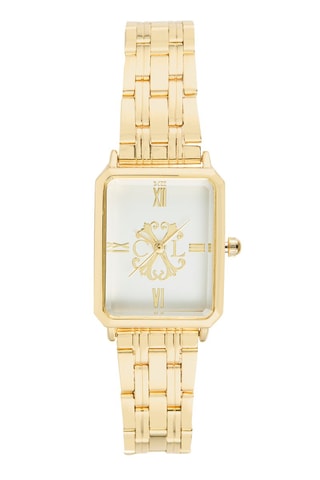 Reloj de cuarzo de metal aleado - Dorado y blanco