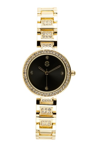 Reloj de cuarzo de metal aleado - Dorado y negro