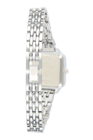 Reloj de cuarzo de metal aleado - Plateado y blanco
