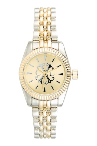 Reloj de cuarzo de metal aleado - Plateado y dorado