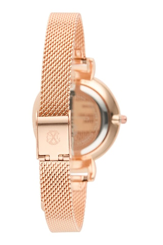 Reloj de cuarzo de metal aleado - Rosa dorado