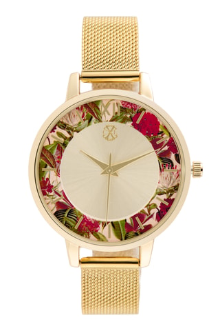 Reloj de cuarzo de metal aleado - Dorado