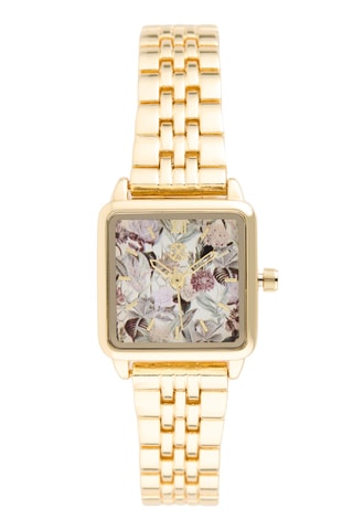Reloj de cuarzo de metal aleado - Dorado y gris