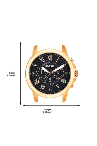 Reloj de cuarzo de piel - Cronógrafo - Azul y dorado