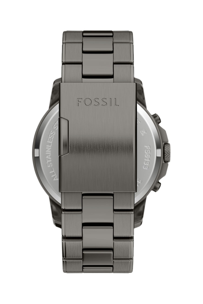 Reloj de cuarzo de acero - Cronógrafo - Gris
