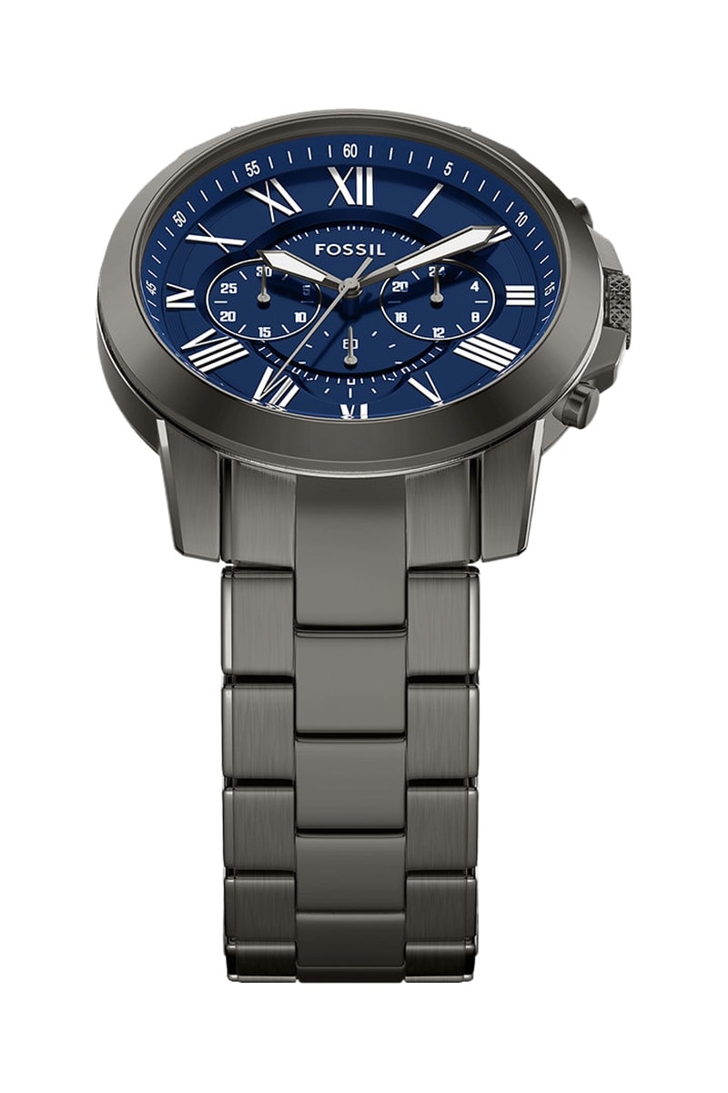 Reloj de cuarzo de acero - Cronógrafo - Gris