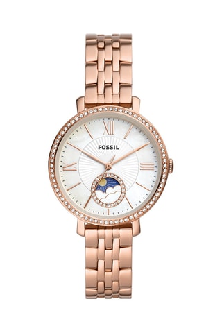 Reloj de cuarzo de acero Jacqueline - Rosa dorado - Fossil