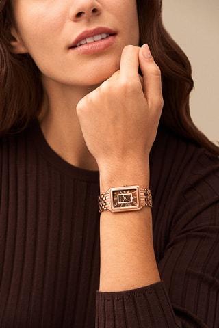 Reloj de cuarzo de acero Raquel - Rosa dorado - Fossil