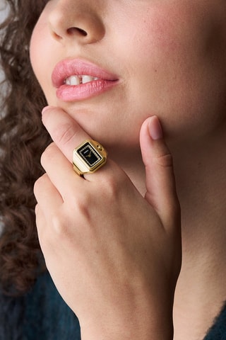 Anillo reloj de cuarzo de acero Raquel Watch Ring - Dorado - Fossil