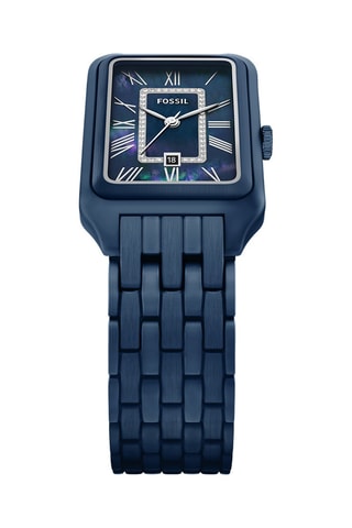 Reloj de cuarzo de acero Raquel - Azul marino - Fossil