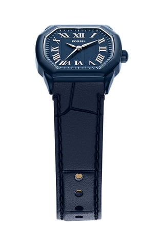 Reloj de cuarzo de piel Harlow - Azul marino - Fossil