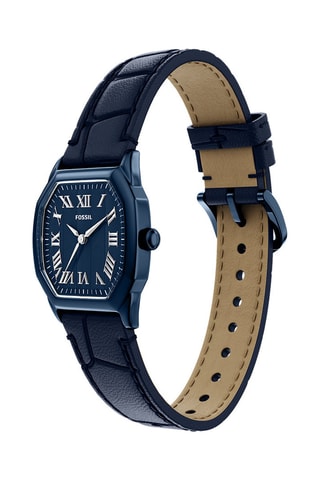 Reloj de cuarzo de piel Harlow - Azul marino - Fossil