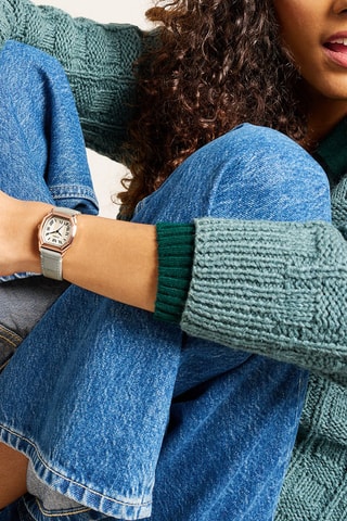 Reloj de cuarzo de piel Harlow - Gris - Fossil