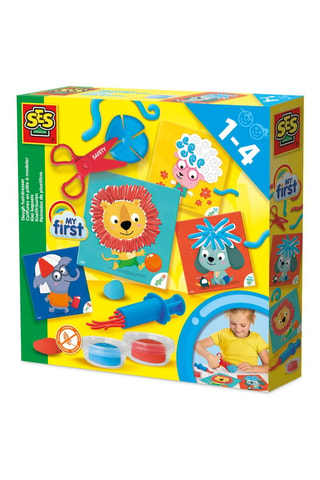 Kit pâte à modeler coiffures sur cartes d'animaux - Dès 1 an