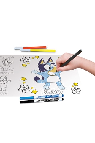 Kit creativo Bluey scuola di disegno con tavola luminosa - 28 pezzi - Da 3 anni