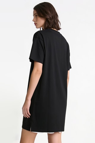 Robe droite en coton biologique - Noir