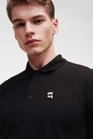 Polo en coton biologique - Noir
