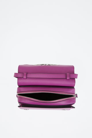 Sac bandoulière en cuir - Fuchsia