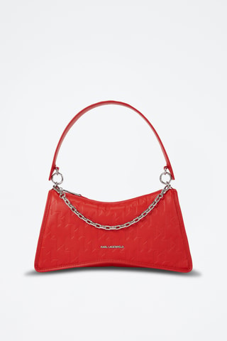 Sac porté épaule en cuir - Rouge
