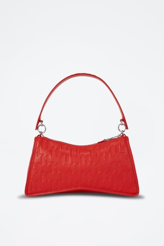Sac porté épaule en cuir - Rouge