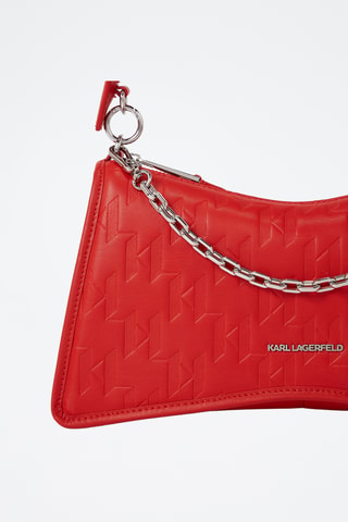 Sac porté épaule en cuir - Rouge