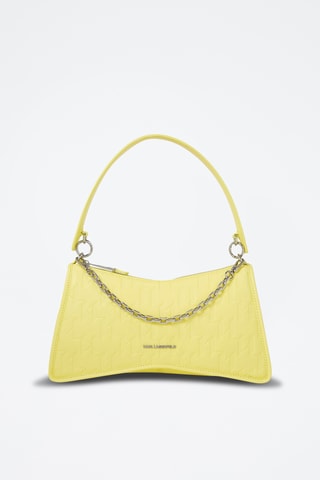 Sac porté épaule en cuir - Jaune
