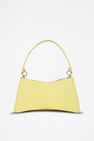 Sac porté épaule en cuir - Jaune